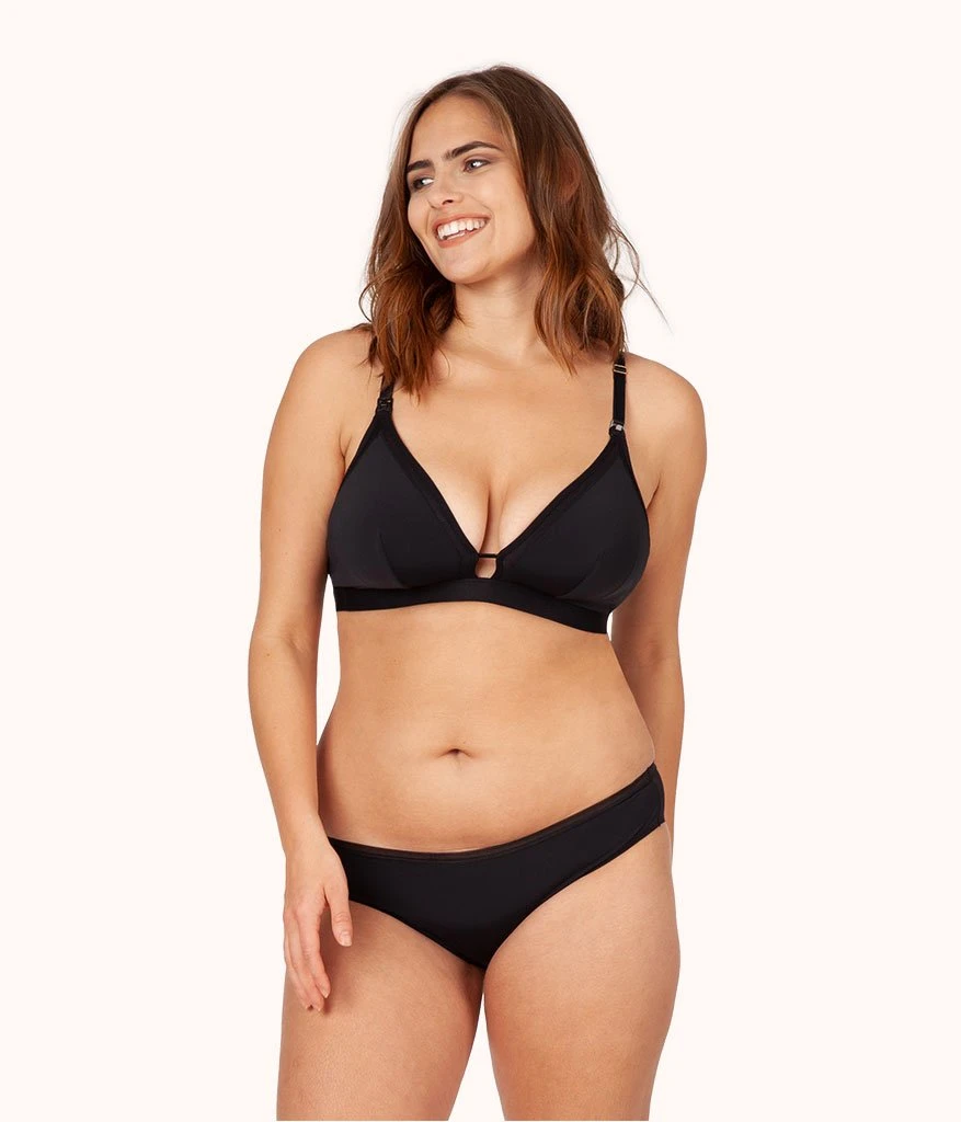 The Busty Nursing Bralette Bundle: Jet Black/Toasted Almond 4 The Busty Nursing Bralette Bundle: Jet Black/Toasted Almond - Image 2