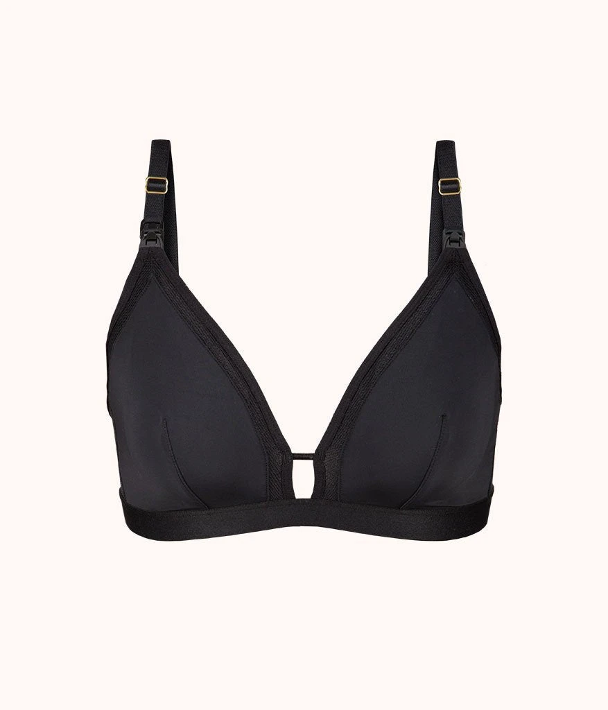 The Busty Nursing Bralette Bundle: Jet Black/Toasted Almond 6 The Busty Nursing Bralette Bundle: Jet Black/Toasted Almond - Image 4