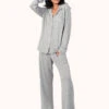 The All-Day Lounge Pant: Heather Gray -LuxeIntimates Store 1 on model front all day lounge pant heather gray a67950db 8398 4941 9370 225c31c5545d