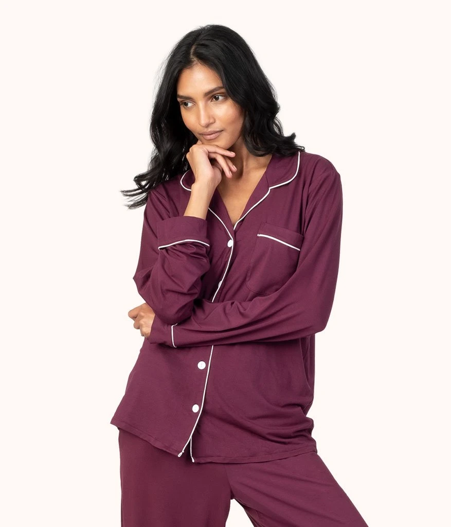 The All-Day Lounge Shirt: Plum 2 The All-Day Lounge Shirt: Plum