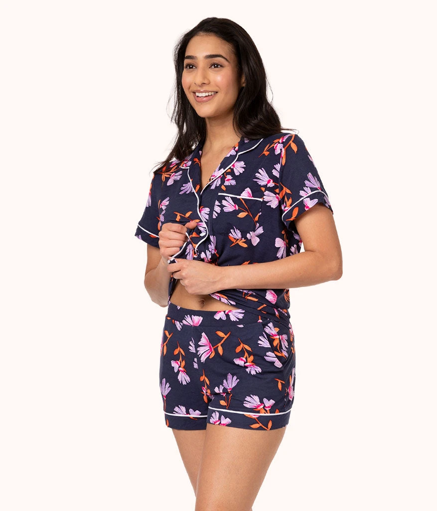 The All-Day Lounge Short - Print: Navy Daisy 3 The All-Day Lounge Short - Print: Navy Daisy