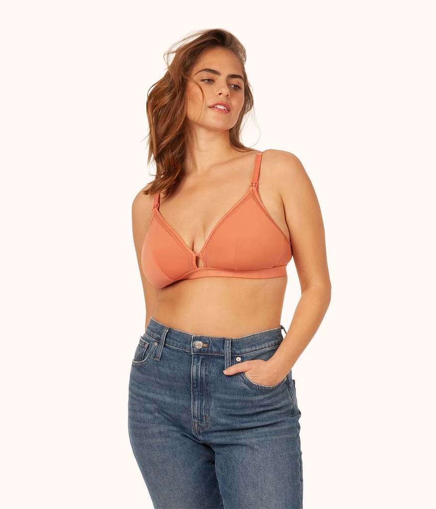 The Busty Nursing Bralette: Terracotta 3 The Busty Nursing Bralette: Terracotta