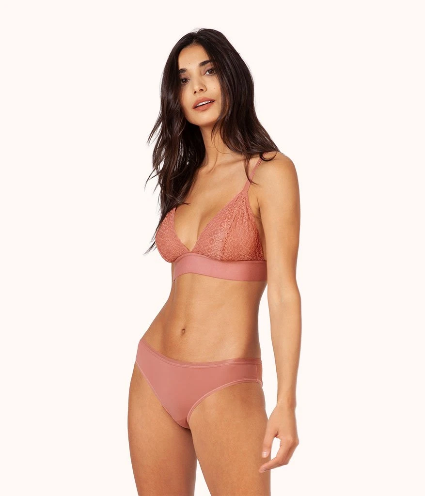 The Crochet Lace Bralette: Matte Rose 3 The Crochet Lace Bralette: Matte Rose