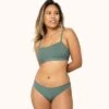 The Eco Straight Up Bralette: Harbor Green