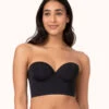 The Low Back Strapless: Jet Black 1 The Low Back Strapless: Jet Black -LuxeIntimates Store 1 on model front low back strapless jet black 3cec20ad 7f09 494d 9015 e9ccc8695fa4