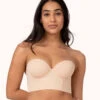The Low Back Strapless: Toasted Almond -LuxeIntimates Store 1 on model front low back strapless toasted almond 041c2d33 ece4 4868 8eb2 877b4d88bba0