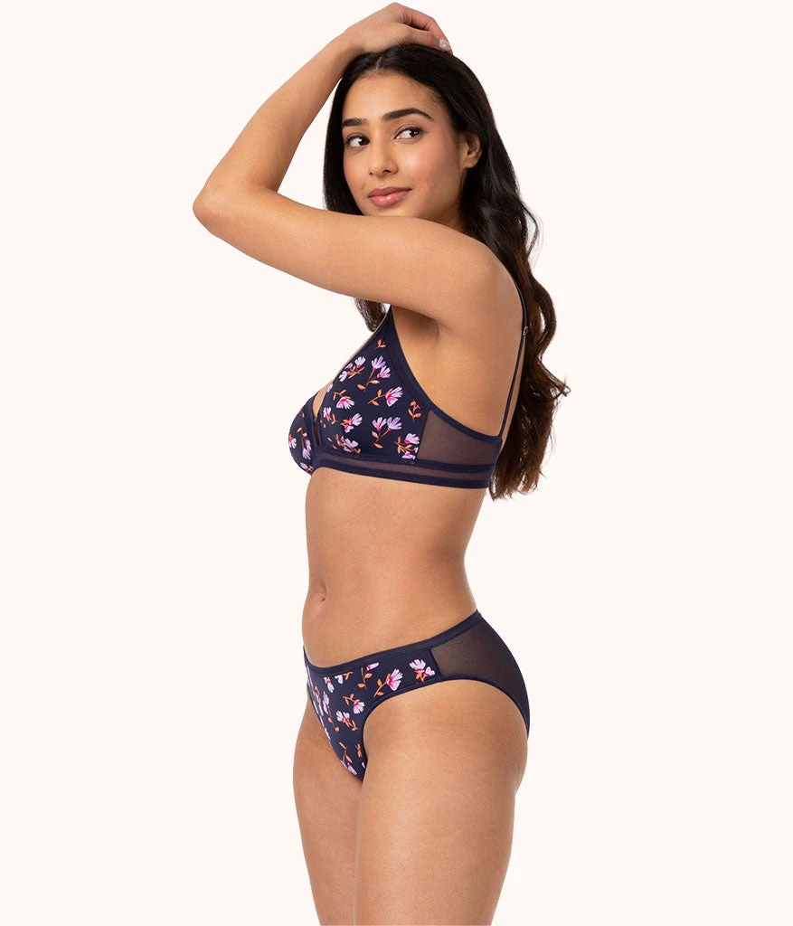 The Mesh Back Bikini - Print: Navy Daisy 3 The Mesh Back Bikini - Print: Navy Daisy