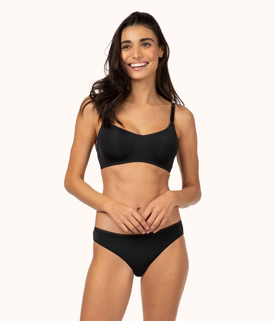 The No-Wire Balconette Bra: Jet Black 3 The No-Wire Balconette Bra: Jet Black