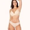 The No-Wire Nursing Bra: Toasted Almond 2 The No-Wire Nursing Bra: Toasted Almond -LuxeIntimates Store 1 on model front no wire maternity toasted almond 94980743 0ef8 4c82 a76a c6003b1a5652