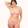 The Ribbed Busty Bralette: Shell Pink