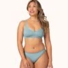 The Seamless Thong: Sky Blue 2 The Seamless Thong: Sky Blue -LuxeIntimates Store 1 on model front seamless thong sky blue 3548e73f 0723 4837 bad2 633e75db21ef