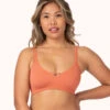 The Skinny-Strap Seamless Bralette: Terracotta