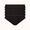 The Cotton Bikini 5-Pack: Jet Black