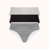 The Cotton Brief Bundle: Heather Gray/Jet Black/Black/White Mini Stripe -LuxeIntimates Store 1 product flat front cotton brief bundle multi 72b6cc2e 10c1 48b0 9dc8 967c7dfb649c