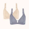 The Mesh Trim Bralette Bundle: Toasted Almond/Smoke