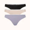 The No Show Thong Bundle: Smoke/Jet Black/Toasted Almond -LuxeIntimates Store 1 product flat front no show thong bundle multi 9e7a7b3c 0cef 46c8 8115 fa352a5aa162