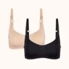The No-Wire Balconette Bra Bundle: Jet Black/Toasted Almond -LuxeIntimates Store 1 product flat front no wire balconette bundle multi 6a250825 4419 4bef a0fe 0ccb8f4feea4