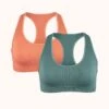 The Seamless Racerback Bralette Bundle: Terracotta/Harbor Green