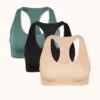 The Seamless Racerback Bralette Trio: Jet Black/Toasted Almond/Harbor Green 2 The Seamless Racerback Bralette Trio: Jet Black/Toasted Almond/Harbor Green -LuxeIntimates Store 1 product flat front seamless racerback bralette trio multi 94ec4b2b c8a8 4d5e a4d3 c418d9f35f6e