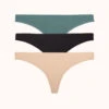 The Seamless Thong Bundle: Jet Black/Toasted Almond/Harbor Green 2 The Seamless Thong Bundle: Jet Black/Toasted Almond/Harbor Green -LuxeIntimates Store 1 product flat front seamless thong bundle multi 880260df 6454 4a04 928d 15ab806bde25