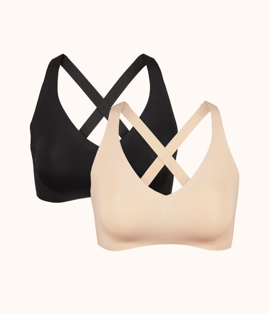 The Sleek Crossback Bralette Bundle: Toasted Almond/Jet Black 3 The Sleek Crossback Bralette Bundle: Toasted Almond/Jet Black