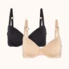 The Spacer Balconette Bra Bundle: Toasted Almond/Jet Black