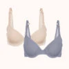 The T-Shirt Bra Bundle: Toasted Almond/Smoke -LuxeIntimates Store 1 product flat front the tshirt bra bundle multi 395b11e1 37f7 4eca 86bf aef1b280141c