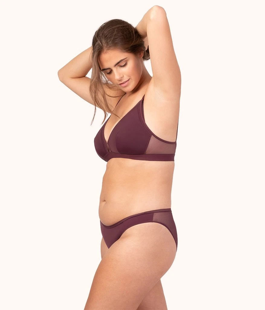 The Busty Nursing Bralette Trio: Plum/Smoke/Toasted Almond 4 The Busty Nursing Bralette Trio: Plum/Smoke/Toasted Almond - Image 2