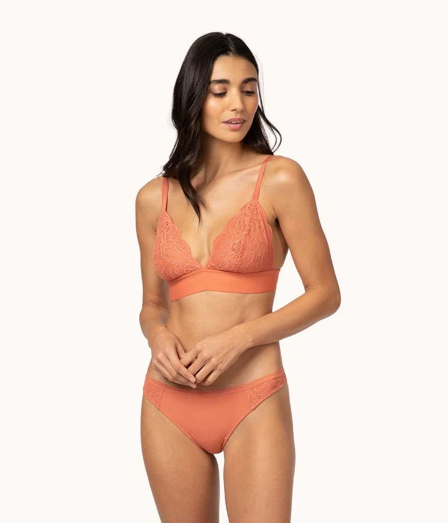 The Long-Lined Lace Bralette Trio: Terracotta/Jet Black/Toasted Almond 4 The Long-Lined Lace Bralette Trio: Terracotta/Jet Black/Toasted Almond - Image 2