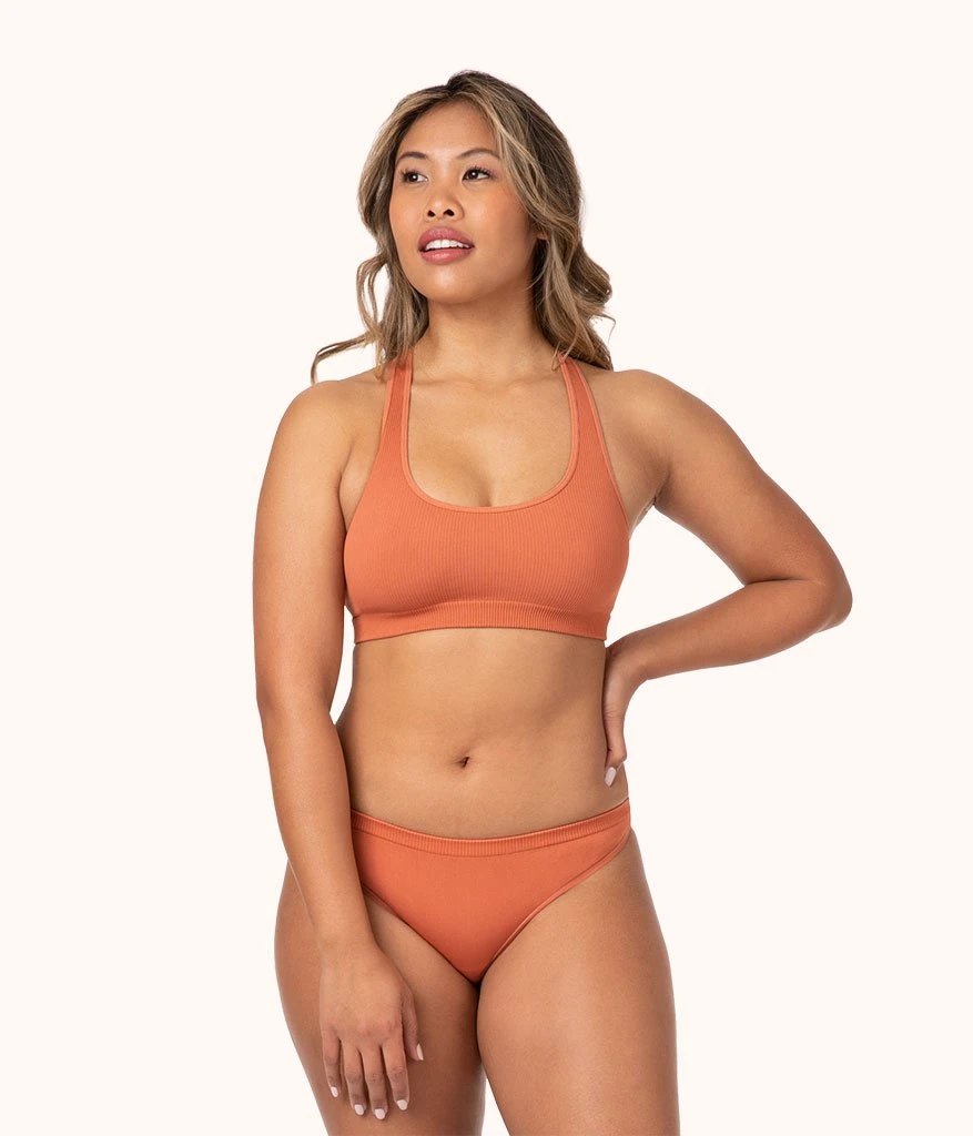 The Seamless Racerback Bralette Bundle: Terracotta/Harbor Green 4 The Seamless Racerback Bralette Bundle: Terracotta/Harbor Green - Image 2