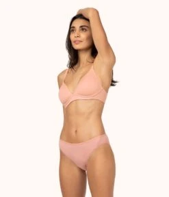 The All-Day Bikini: Shell Pink -LuxeIntimates Store 2 on model front1 all day bikini shell pink 2bd5c65b 6864 49f3 9d23 fe3e68da4778