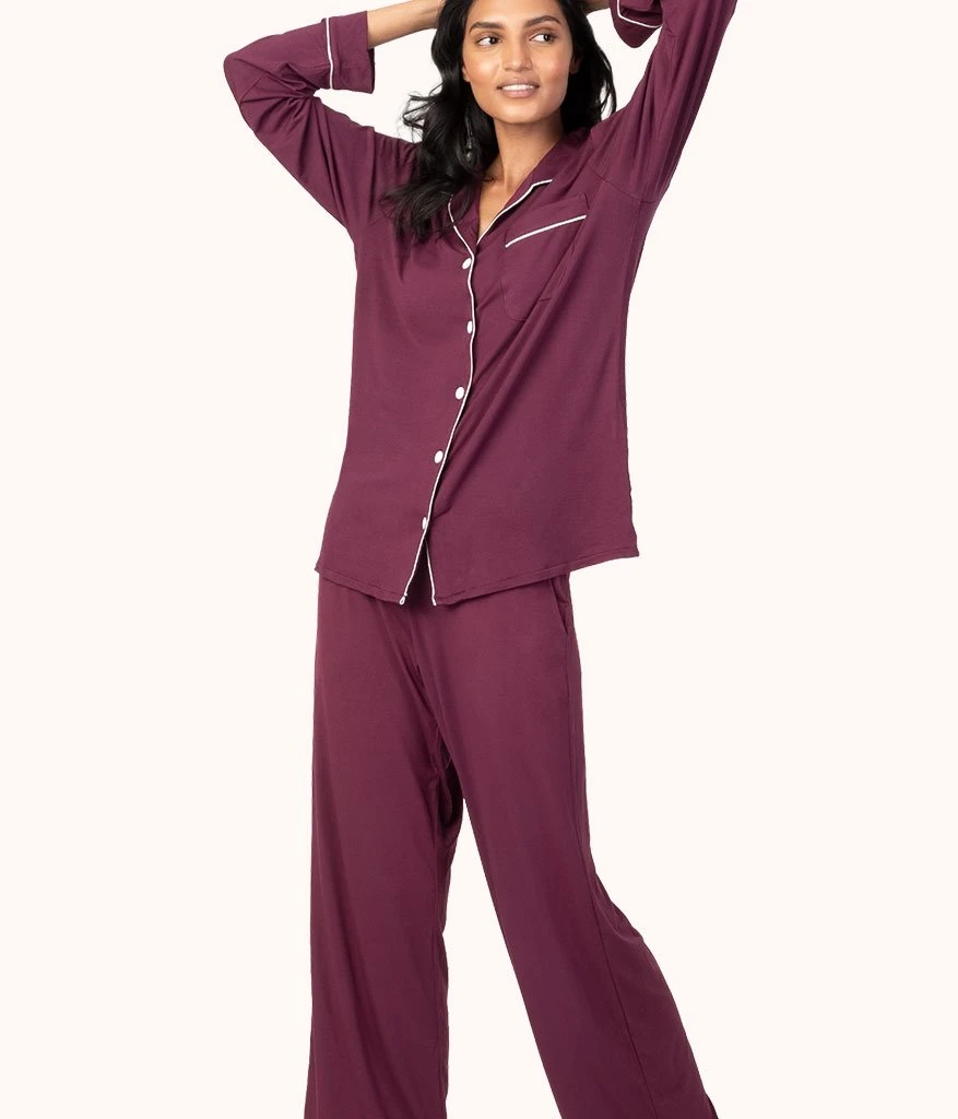 The All-Day Lounge Shirt: Plum 3 The All-Day Lounge Shirt: Plum - Image 2