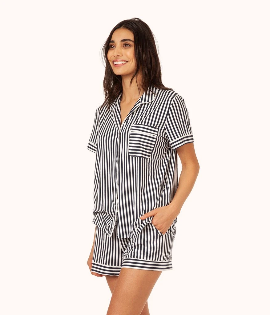 The All-Day Short Sleeve Shirt - Print: Mini Stripe Print 4 The All-Day Short Sleeve Shirt - Print: Mini Stripe Print - Image 2