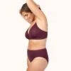 The Lace High Waist Bikini: Plum