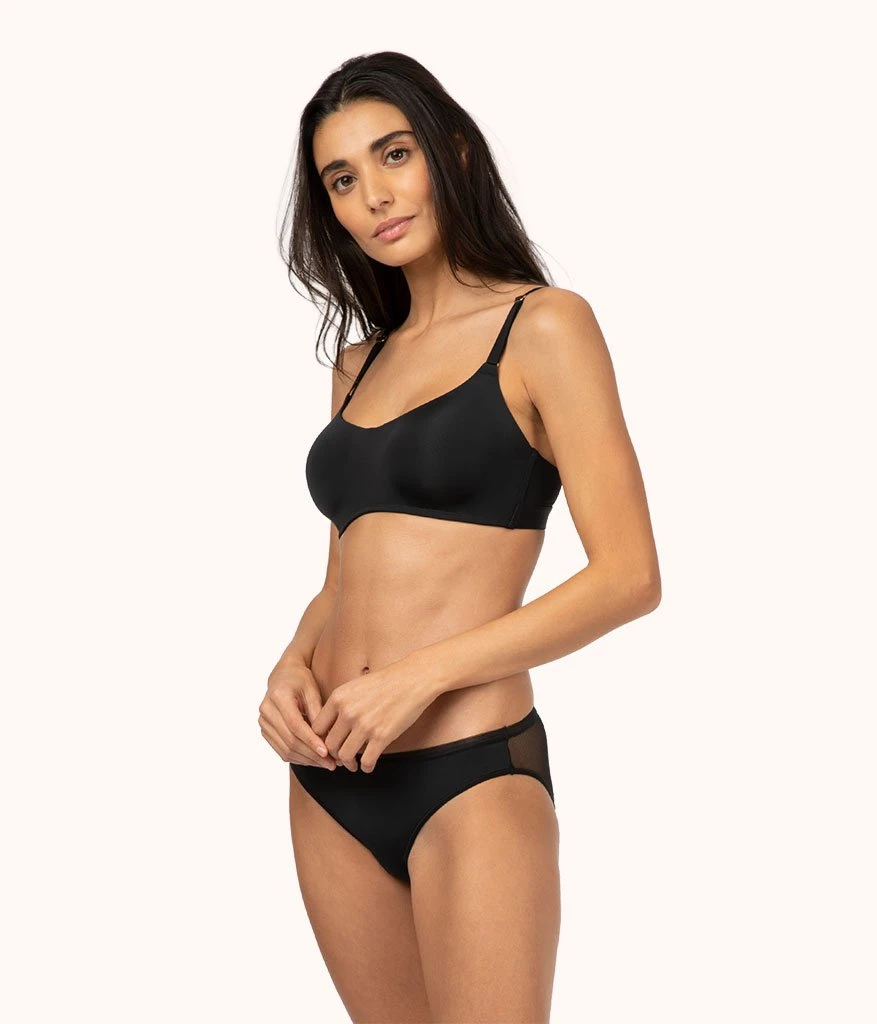 The No-Wire Balconette Bra: Jet Black 4 The No-Wire Balconette Bra: Jet Black - Image 2