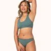 The Seamless Racerback Bralette: Harbor Green 1 The Seamless Racerback Bralette: Harbor Green -LuxeIntimates Store 2 on model front1 seamless racerback bralette harbor green 0b0b1bd9 7e80 4f6a ac7f 135bcd62f8b6