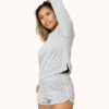 The Terry-Soft Short: Heather Gray -LuxeIntimates Store 2 on model front1 terry soft short heather gray 968fb597 fd55 46f6 8a99 c1605203ea3e