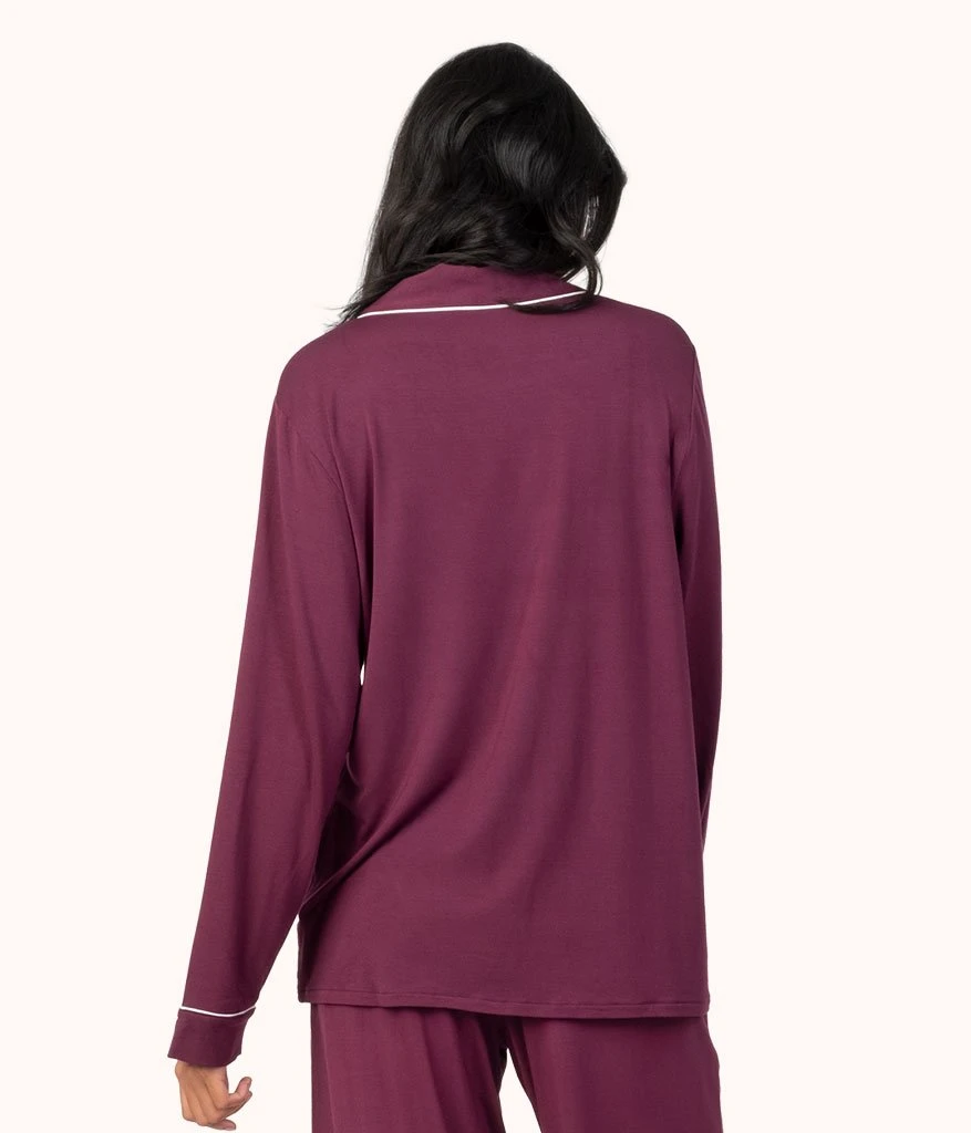 The All-Day Lounge Shirt: Plum 4 The All-Day Lounge Shirt: Plum - Image 3