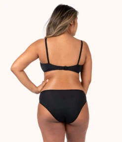 The All-Day Nursing Bralette: Jet Black 10 The All-Day Nursing Bralette: Jet Black -LuxeIntimates Store 3 on model back all day maternity bralette jet black