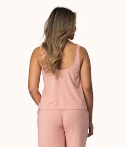 The All-Day Scoop Tank: Shell Pink 9 The All-Day Scoop Tank: Shell Pink -LuxeIntimates Store 3 on model back all day scoop tank shell pink