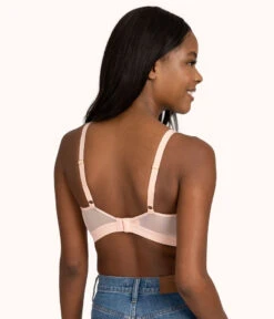 The Busty Bralette - Print: Retro Blooms -LuxeIntimates Store 3 on model back busty bralette retro bloom