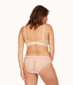 The Busty Nursing Bralette: Toasted Almond -LuxeIntimates Store 3 on model back busty maternity bralette toasted almond 7927d04b 2ad4 422c 8664 1278af898683