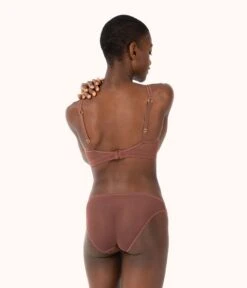 The Mesh Trim Bralette: Umber 9 The Mesh Trim Bralette: Umber -LuxeIntimates Store 3 on model back mesh trim bralette umber f226a0f7 8091 4ac7 97a9 de1d465012f5