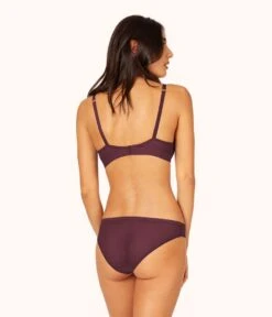 The No-Wire Push-Up: Plum -LuxeIntimates Store 3 on model back no wire push up plum bda8883d 241e 4da4 97d9 bdf8f1f04f27