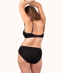 The Ribbed Busty Bralette: Jet Black 9 The Ribbed Busty Bralette: Jet Black -LuxeIntimates Store 3 on model back ribbed busty bralette jet black 4e8fc7b1 bed1 42da 8d3a 826bd8810d51