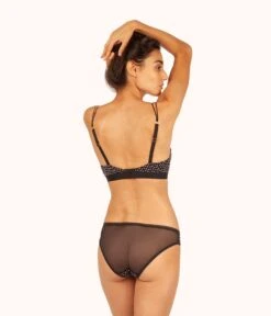 The Sweetheart Bralette - Print: Painted Polka -LuxeIntimates Store 3 on model back sweetheart bralette painted polka 64900440 f7dc 4cc0 96c5 f2c262bc3596