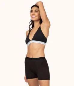 The All-Day Boy Short Bundle: Heather Gray/Jet Black/Shell Pink -LuxeIntimates Store 3 on model front1 all day boy short jet black 23e9533f 70d6 443a 8fbc 4bbd94bcbb94