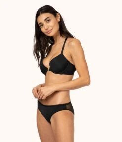 The Front Close T-Shirt Bra Trio: Jet Black/Toasted Almond/Smoke 8 The Front Close T-Shirt Bra Trio: Jet Black/Toasted Almond/Smoke -LuxeIntimates Store 3 on model front1 front close t shirt bra trio multi f2ff8aa1 c5e8 4e9d b6bd 3871b47e5372