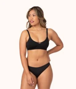 The Seamless Thong Bundle: Jet Black/Toasted Almond/Harbor Green -LuxeIntimates Store 3 on model front1 seamless thong bundle multi a2abbe23 9ac7 4b30 9020 840f3a82269b