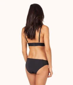 The Palm Lace Bikini Bundle: Turmeric/Toasted Almond/Jet Black -LuxeIntimates Store 4 on model back palm lace bikini bundle multi f0afed41 e54e 44fc 8329 fd60578e3756